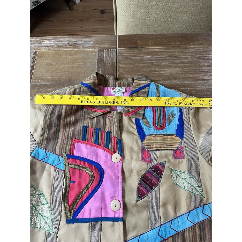 Spirit By Sandy Starkman Blazer Large Colorful Abstract Deaign - Picture 12 of 12